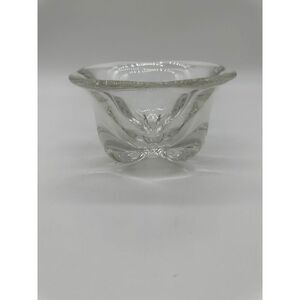 Orrefors Art Glass Candy Dish Vintage 6” Dish Pinched Base MCM Vintage